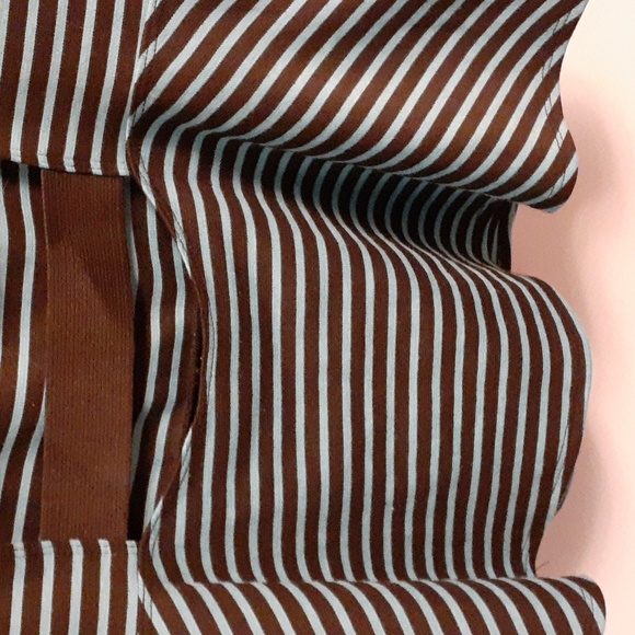turquoise and black striped peplum tank size s-m like new! - Picture 4 of 4